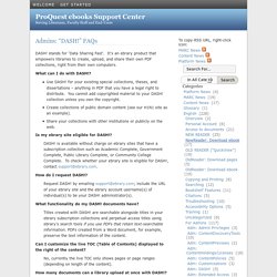 Admins: “DASH!” FAQs to ProQuest ebooks Support Center