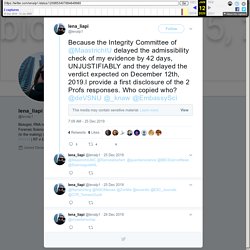 lena_liapi on Twitter: "Because the Integrity Committee of @MaastrichtU delayed the admissibility check of my evidence by 42 days, UNJUSTIFIABLY and they delayed the verdict expected on December 12th, 2019.l provide a first disclosure of the 2 Profs respo