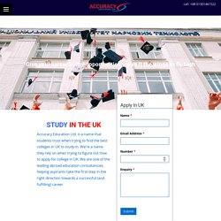 Accuracy Education Ltd. is a name that students trust when trying to find the best colleges in UK to study in.