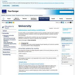 EU - University systems and fees in the EU - Your Europe