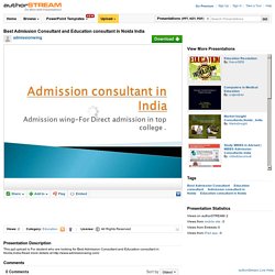 Best Admission Consultant And Education Consultant in Noida