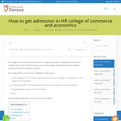 How to get admission in HR college of commerce and economics - Vidhyarthi Darpan