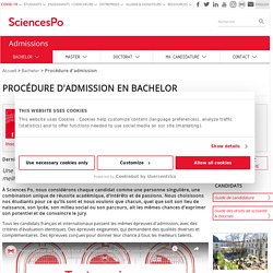 Admission en Bachelor Sciences Po