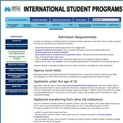 Find out what is required for admission - Seattle Central - International College
