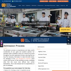 Know the Admission Process of Lakshay College of hotel Management