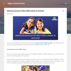 Admission process for Best CBSE schools in Amravati