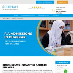 Admission Open For F.A Bhakkar