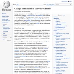 U.S. College Admissions