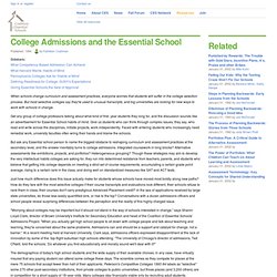 College Admissions and the Essential School