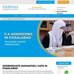 Admission Open For F.A Faisalabad