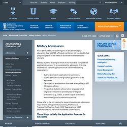 AIU-Military Admissions