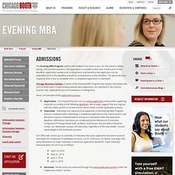 Admissions - Evening MBA and Weekend MBA - University of Chicago Booth School of Business