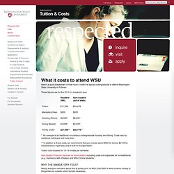 Tuition & Costs - Admissions - Washington State University