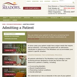 Admitting A Patient
