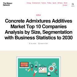 Concrete Admixtures Additives Market Top 10 Companies Analysis by Size, Segmentation with Business Statistics to 2030 – The Bisouv Network