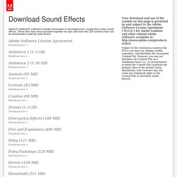 Adobe Audition Sound Effects