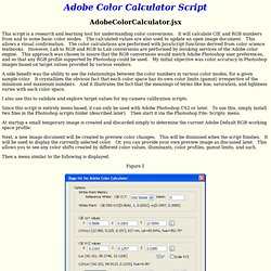 Adobe Color Calculator Script