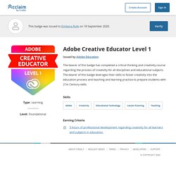 Adobe Creative Educator - level 1