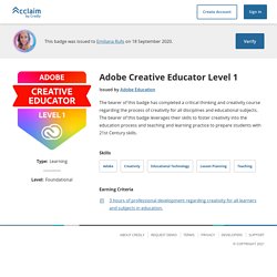 Adobe Creative Educator Level 1