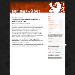 Adobe demos Flash-to-HTML5 conversion tool