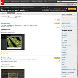 Dreamweaver Web Widgets