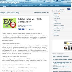 Adobe Edge vs. Flash Comparison