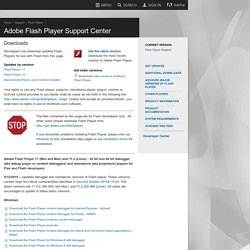 Flash Player - Downloads