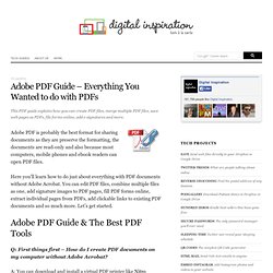 Adobe PDF Guide - Everything You Wanted to do with PDFs