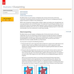 Illustrator * Overprinting