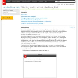 Adobe Muse | Getting Started Part 1