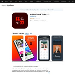 ‎Adobe Spark Video dans l’App Store