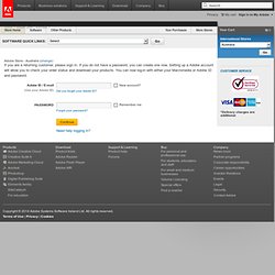 Adobe Store - Australia - Your Account