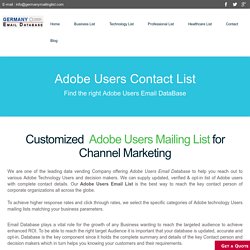 Adobe Users Mailing List