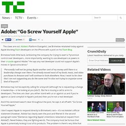 Adobe: “Go Screw Yourself Apple”