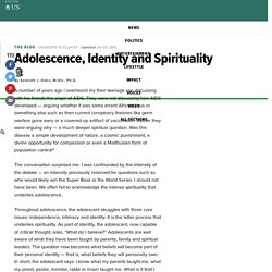 Adolescence, Identity and Spirituality