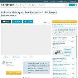 Read: Erikson's Identity vs. Role Confusion in Adolescent Development