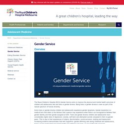 Adolescent Medicine : Gender Service