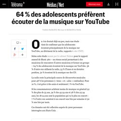 64 % des adolescents préfèrent écouter de la musique sur YouTube - En bref - L'actu Médias / Net