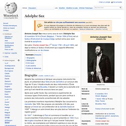 Adolphe Sax inventeur