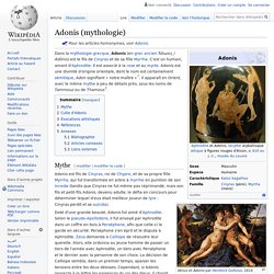 Adonis (mythologie)