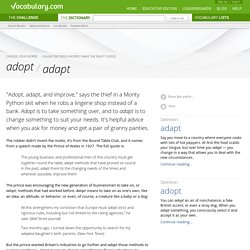adopt vs. adapt : Choose Your Words