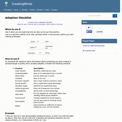 Adoption Checklist