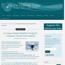 Unique Whale Adoption Program-Cetacean Society International