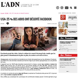 USA: 25 % des ados ont déserté Facebook