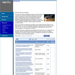 Adult ESL Resource Database