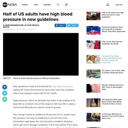 Half of US adults have high blood pressure in new guidelines