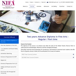 Two years Advance Diploma in Fine Arts - Regular / Part time, Nifa Fine Arts, Delhi-NCR, Mumbai