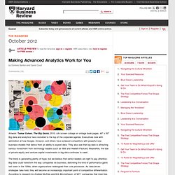 Making Advanced Analytics Work for You