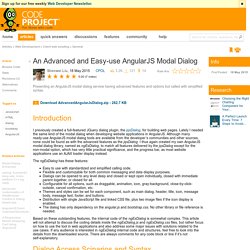 An Advanced and Easy-use AngularJS Modal Dialog