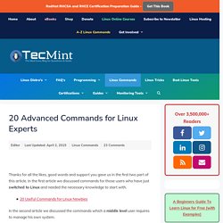 20 Advanced Commands for Linux Experts
